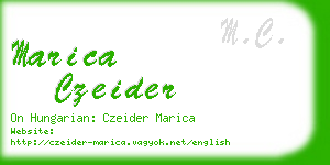 marica czeider business card
